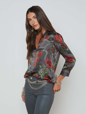 Dani Silk Blouse blouse L'AGENCE Sale