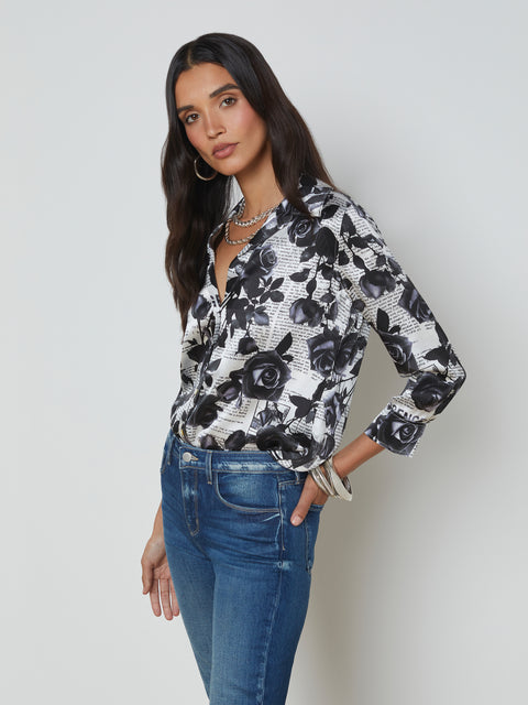 Dani Silk Blouse blouse L'AGENCE   