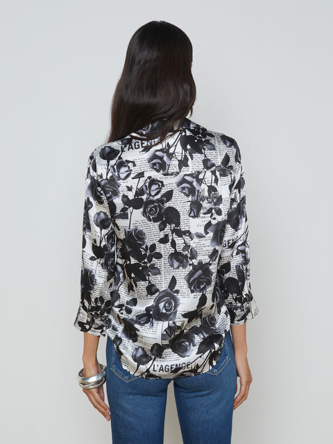 Dani Silk Blouse blouse L'AGENCE Sale