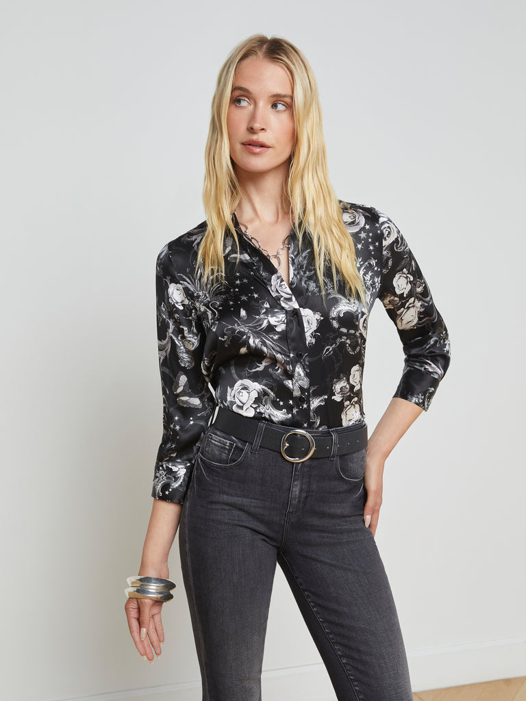 Dani Silk Blouse blouse L'AGENCE Sale