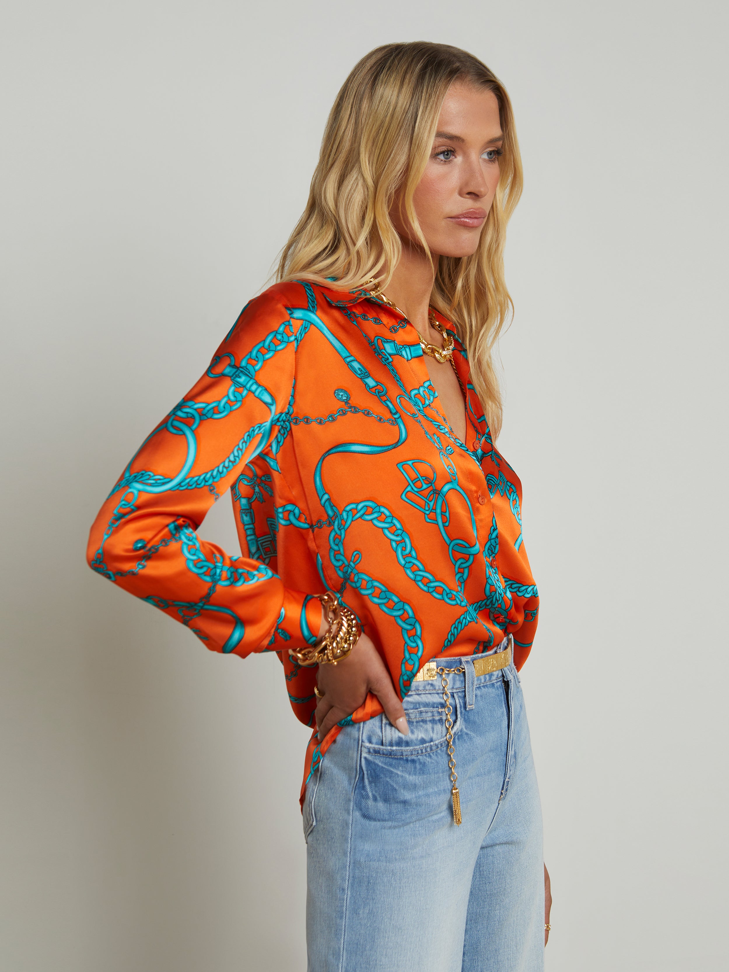 Tyler Silk Blouse blouse L'AGENCE