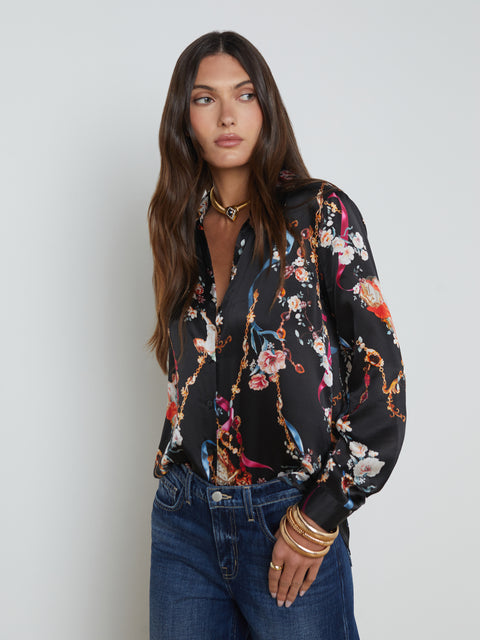 Tyler Silk Blouse blouse L'AGENCE   