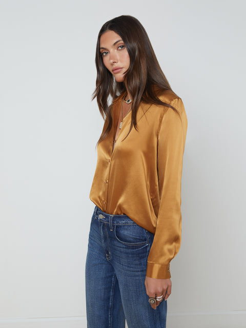 Tyler Silk Blouse blouse L'AGENCE   