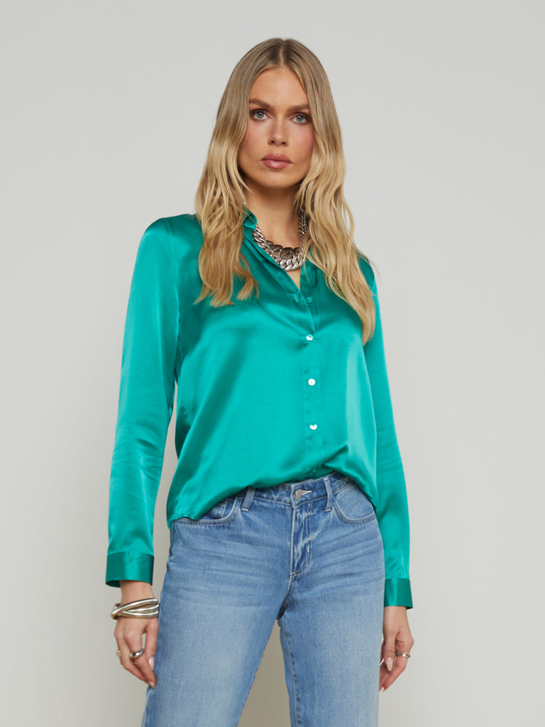 Tyler Silk Blouse blouse L'AGENCE