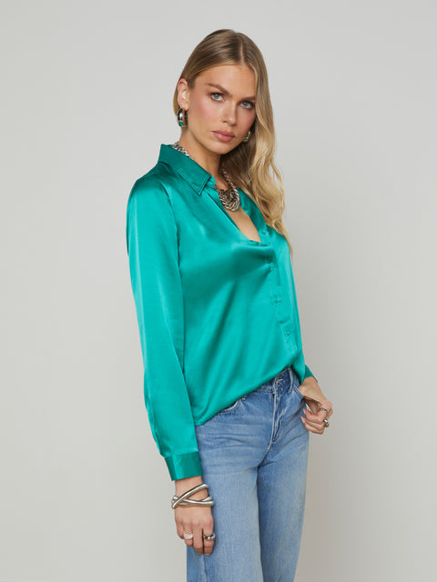 Tyler Silk Blouse blouse L'AGENCE