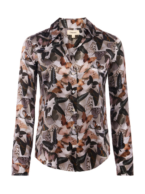 Tyler Silk Blouse blouse L'AGENCE Sale