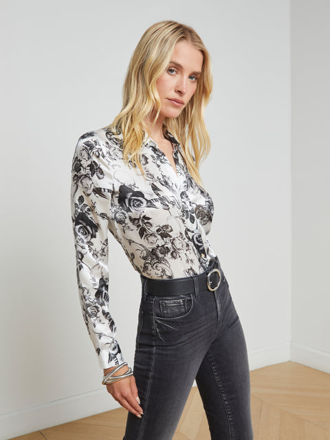 Tyler Silk Blouse blouse L'AGENCE   