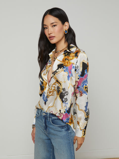 Tyler Silk Blouse blouse L'AGENCE