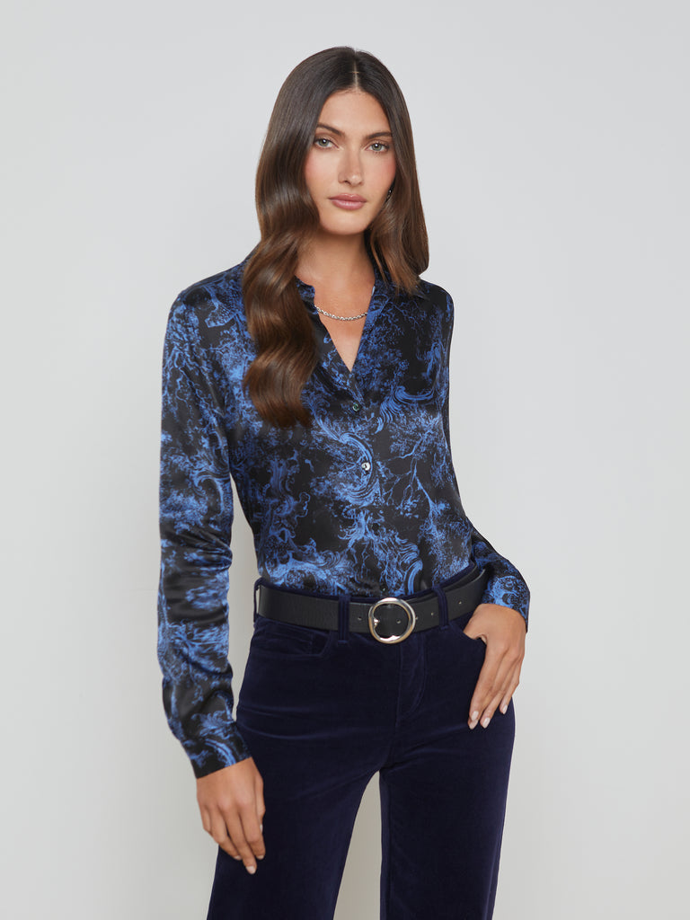 Tyler Silk Blouse blouse L'AGENCE   