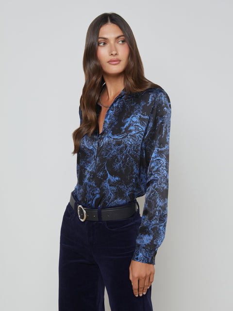 Tyler Silk Blouse blouse L'AGENCE   