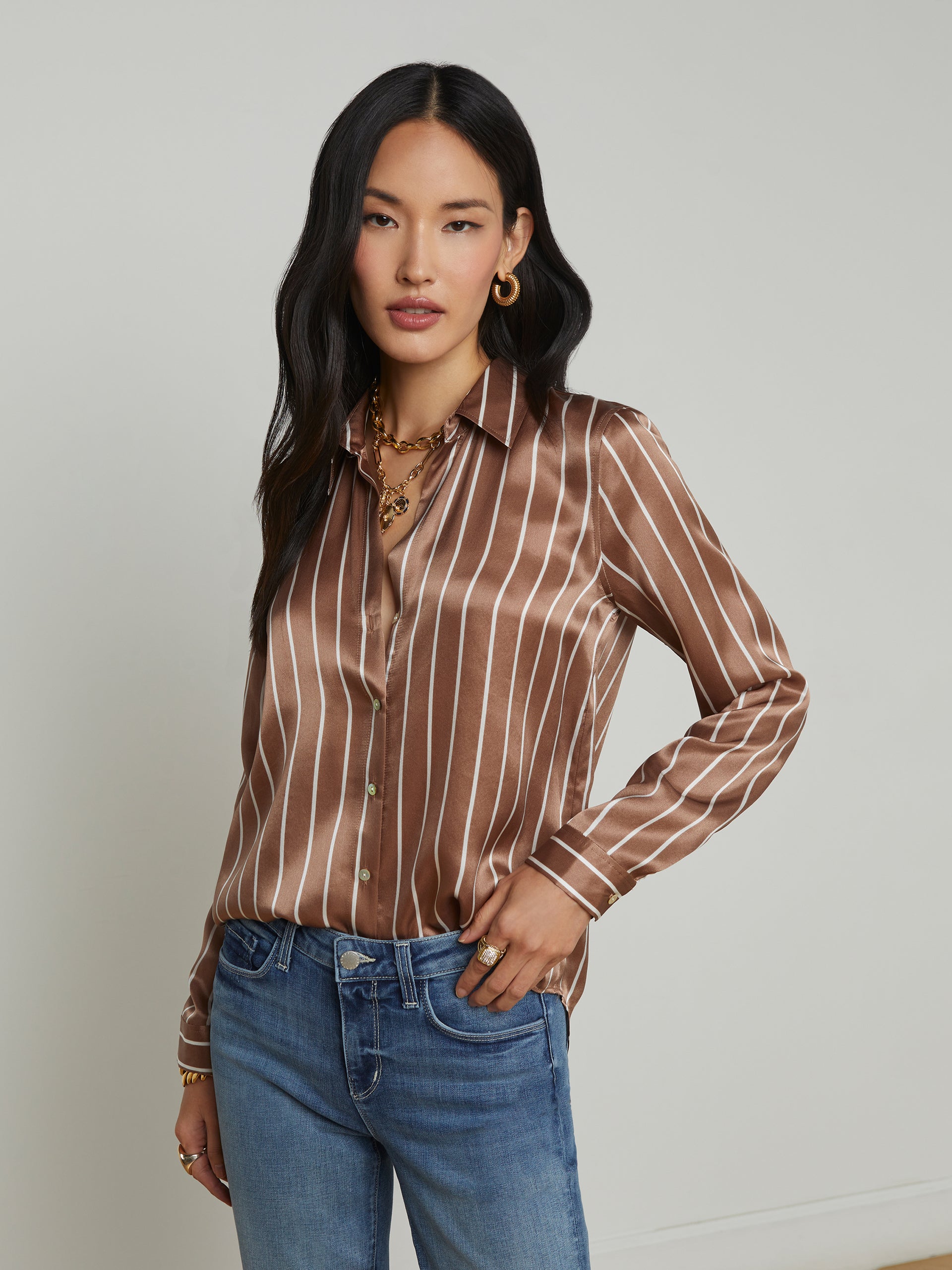 Tyler Silk Blouse blouse L'AGENCE