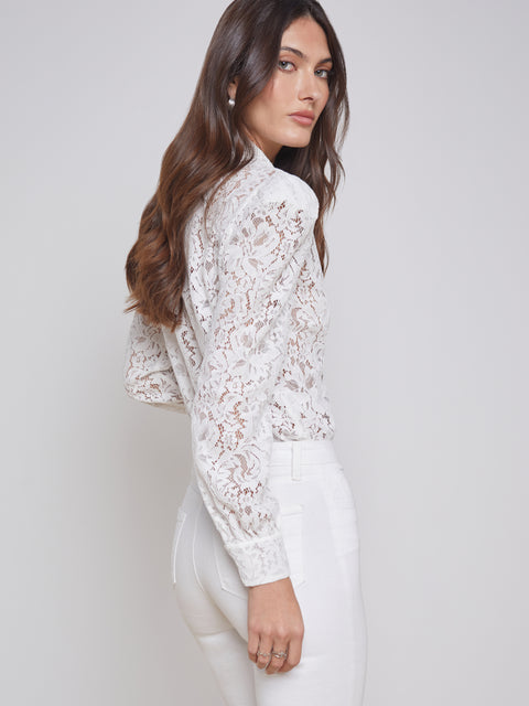 L'AGENCE Jenica Blouse In Ivory