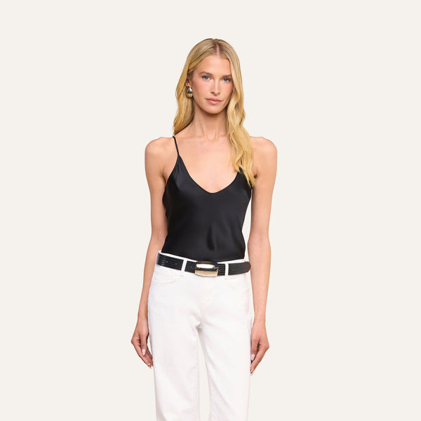 Lexi Silk Camisole in Black | L'AGENCE