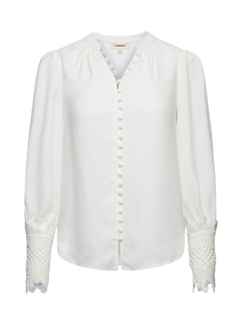 L'AGENCE Ava Blouse In Ivory