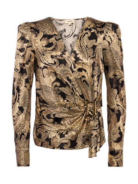 Bensen Stretch-Silk Blouse blouse L'AGENCE   