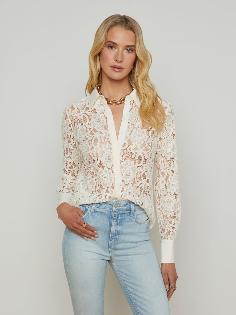 Maia Lace Blouse Blouse L'AGENCE