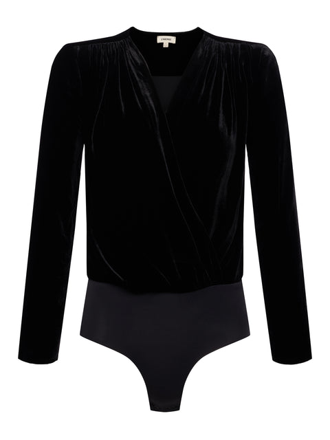 Velvet bodysuit - black - Undiz