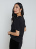 Suzette Silk Raw-Hem Tee tee shirt L'AGENCE   