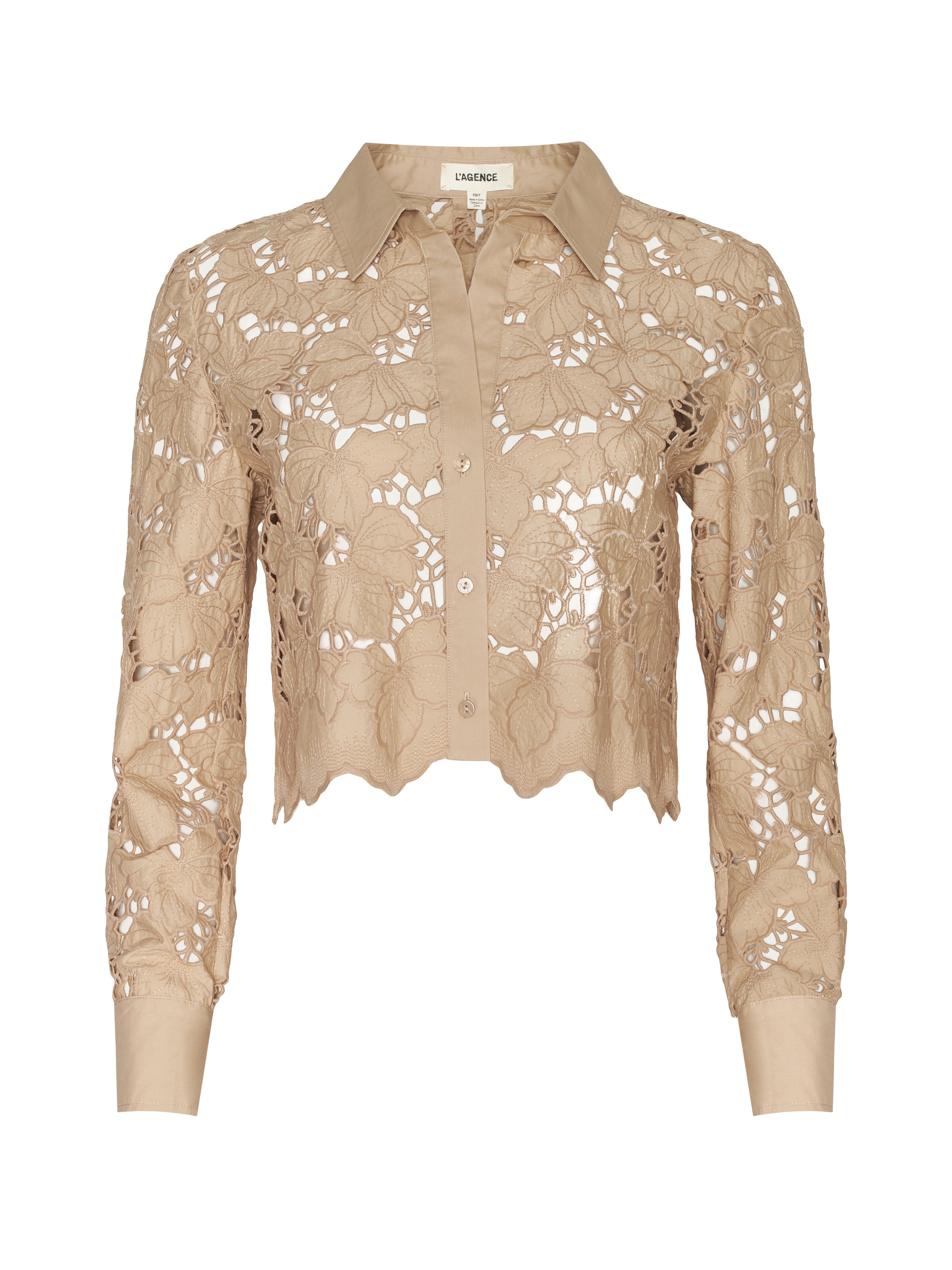 Seychelle Cropped Lace Blouse
