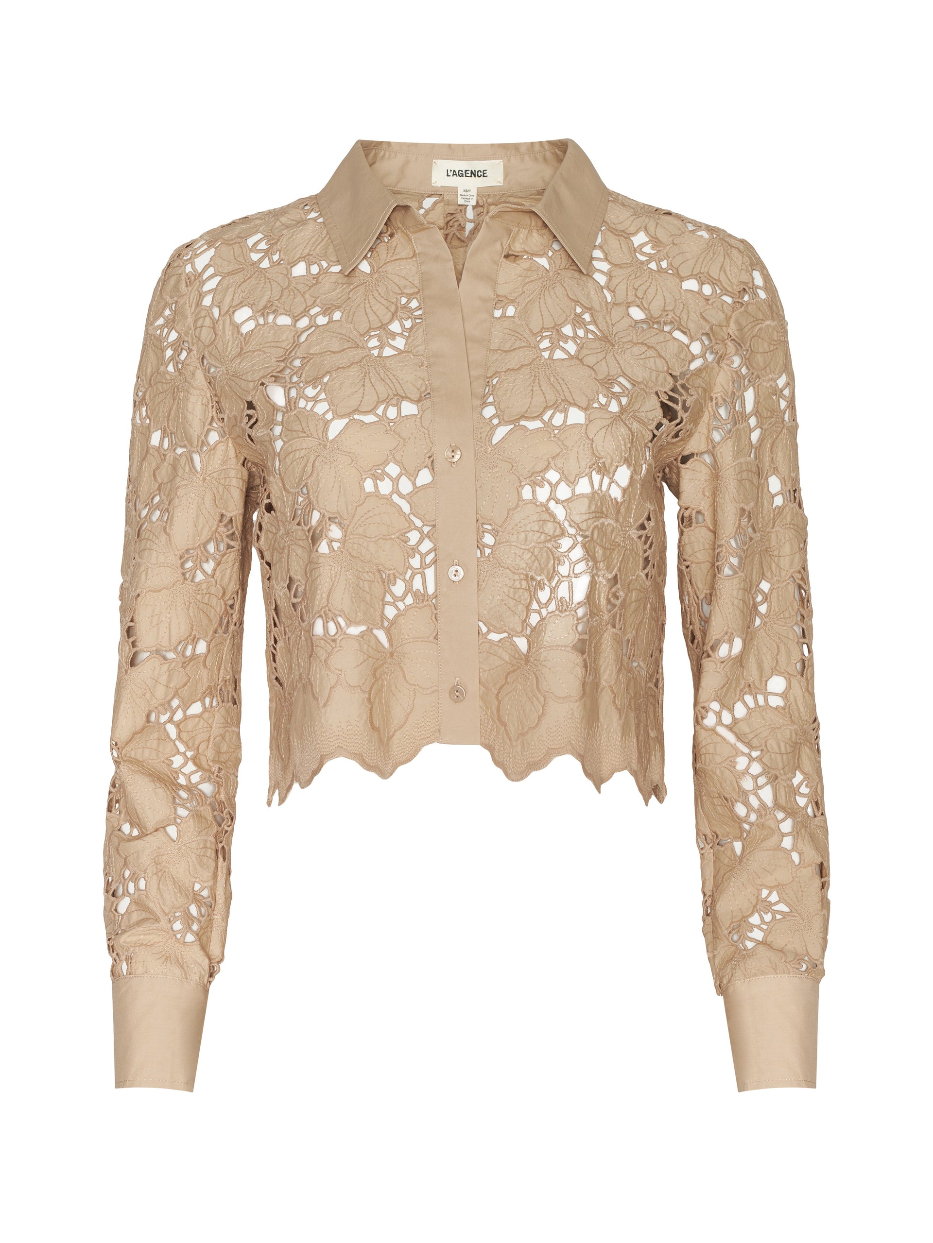 Seychelle Cropped Lace Blouse