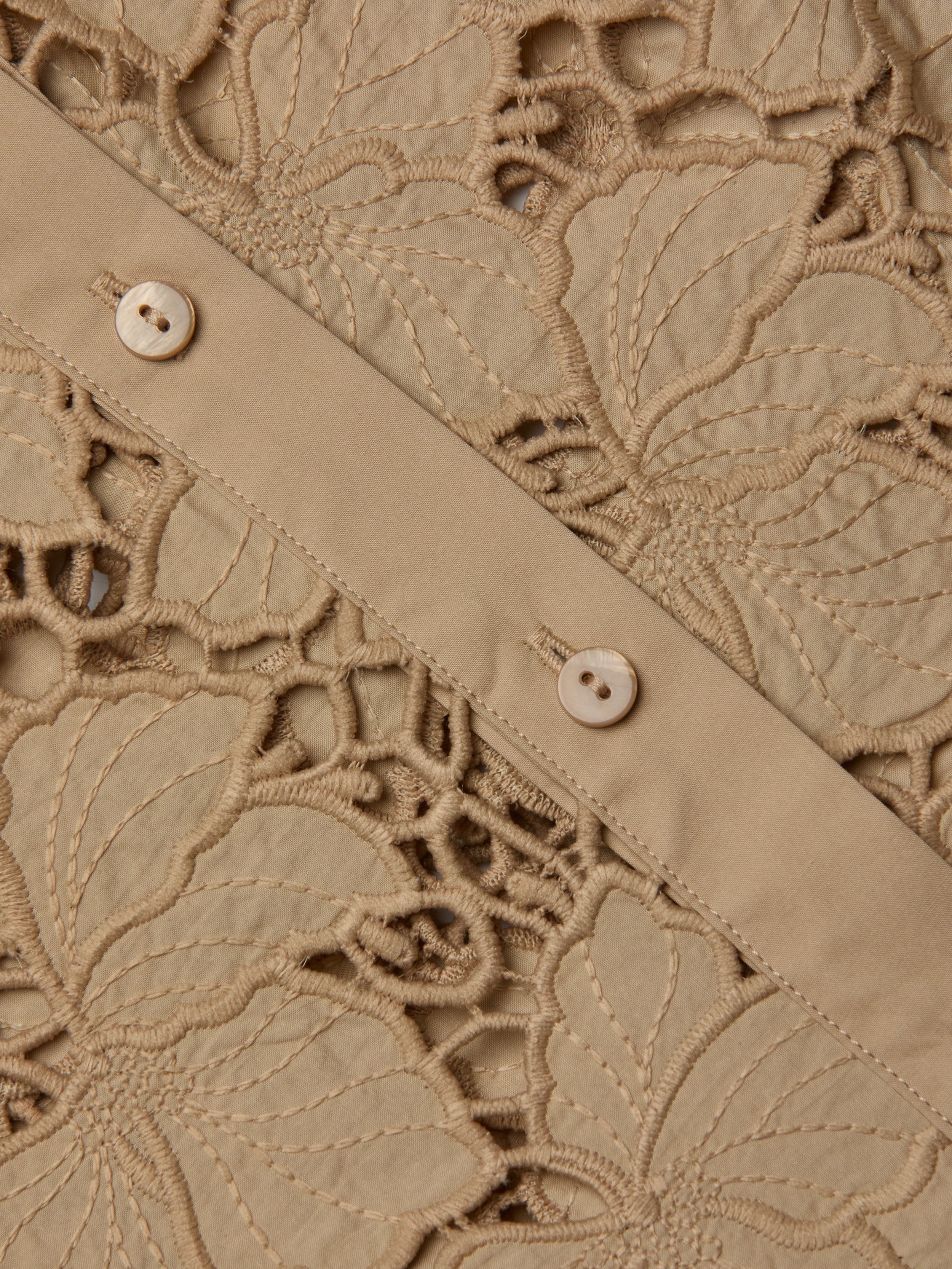 Seychelle Cropped Lace Blouse