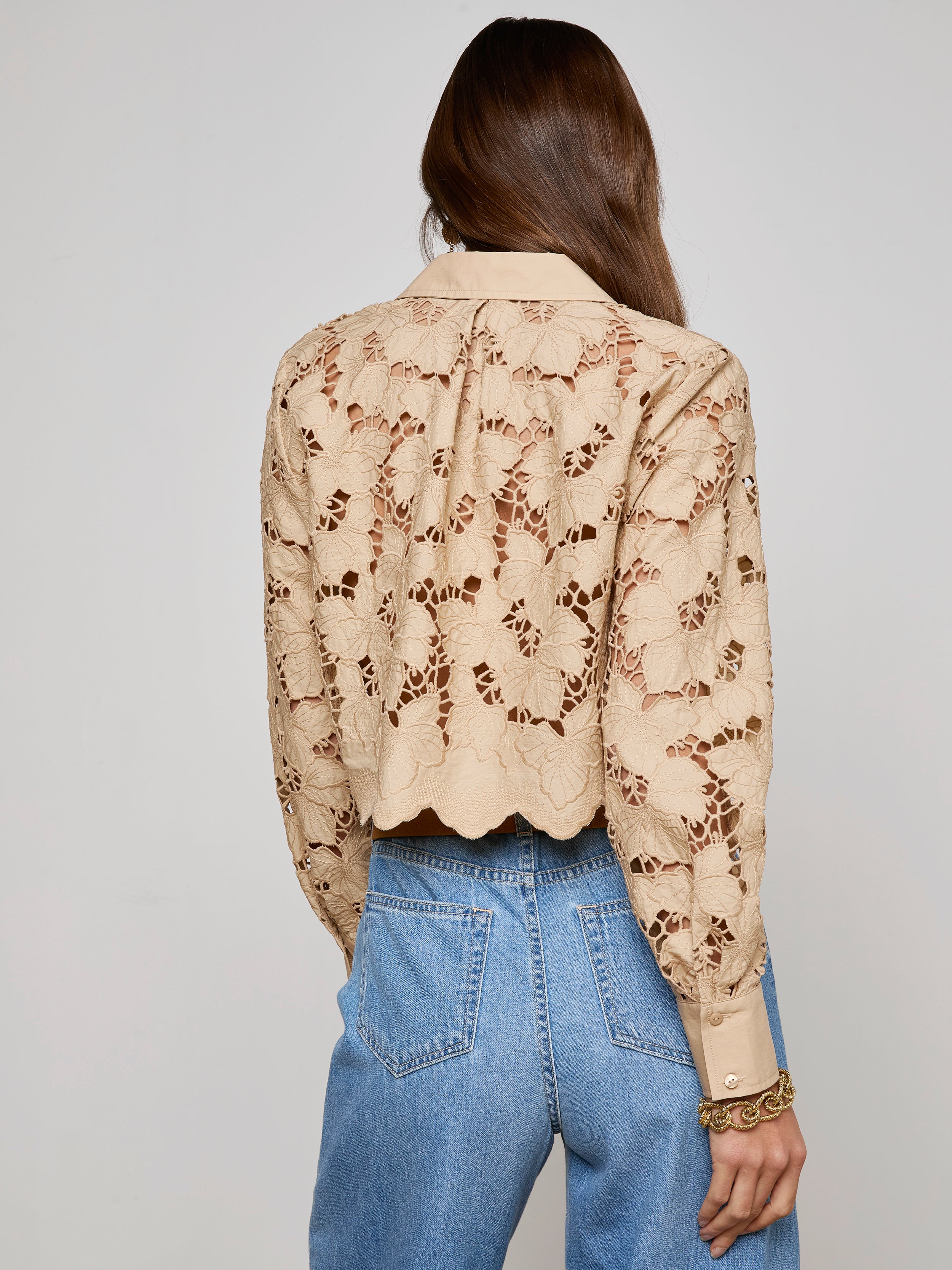 Seychelle Cropped Lace Blouse