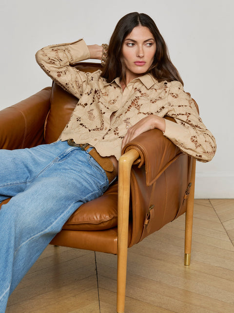 Seychelle Cropped Lace Blouse