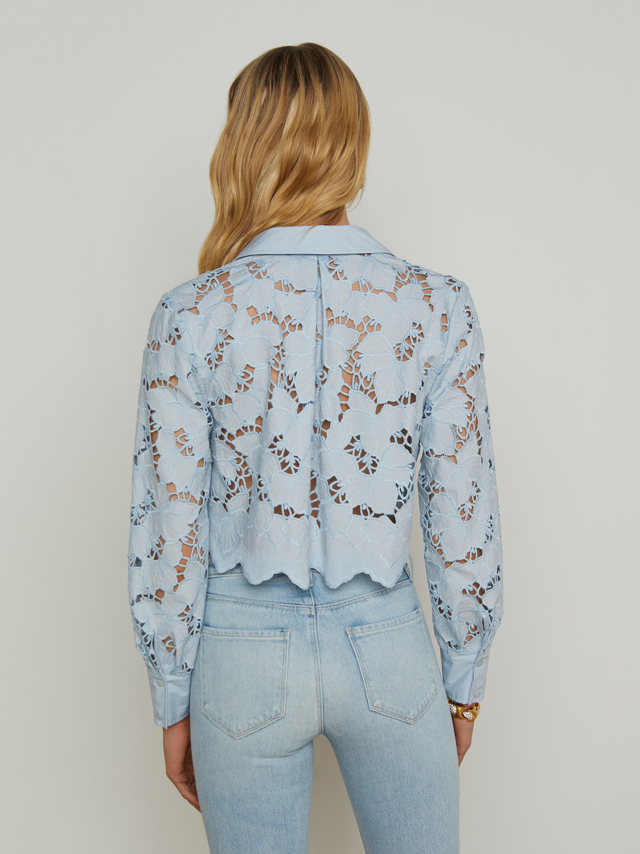 Seychelle Cropped Lace Blouse