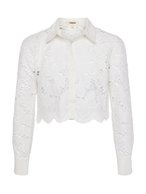 Seychelle Cropped Lace Blouse blouse L'AGENCE