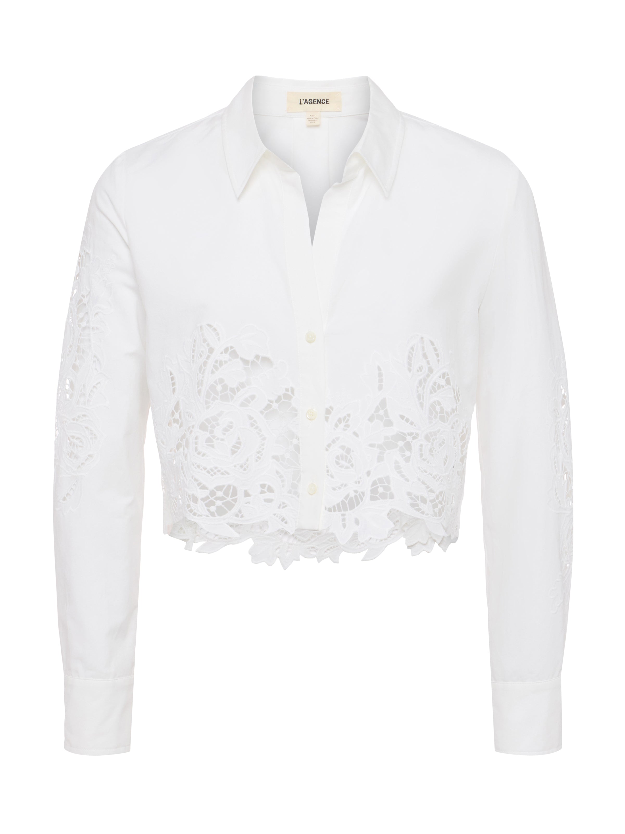 Seychelle Cropped Lace Blouse
