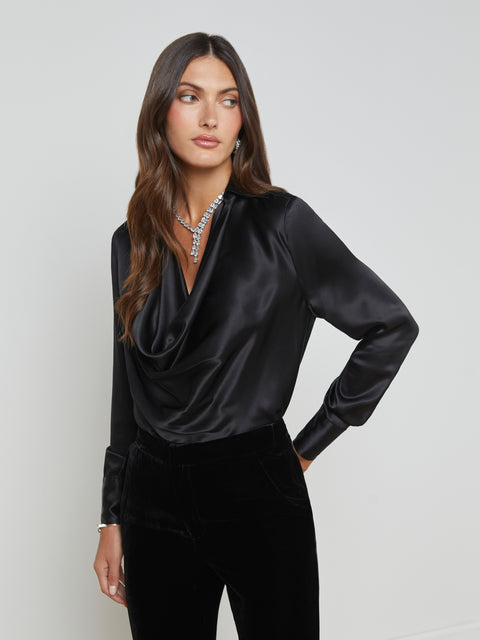 Lotus Silk Blouse blouse L'AGENCE   