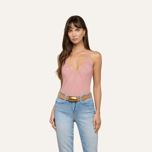Gelina Mesh Bodysuit in Lilas | L'AGENCE