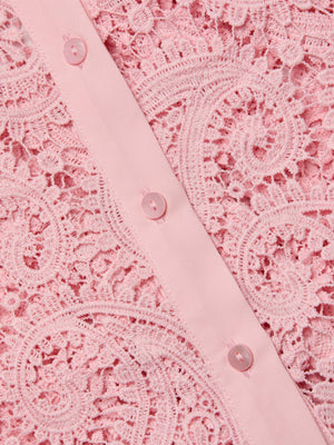 Odelia Cropped Lace Blouse blouse L'AGENCE