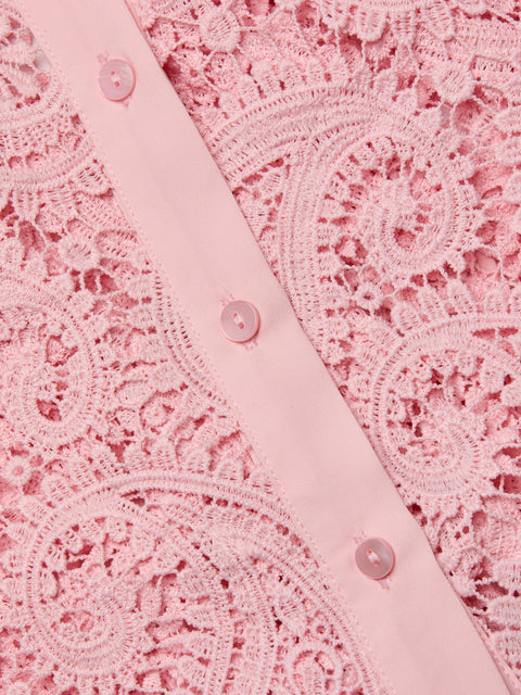 Odelia Cropped Lace Blouse blouse L'AGENCE