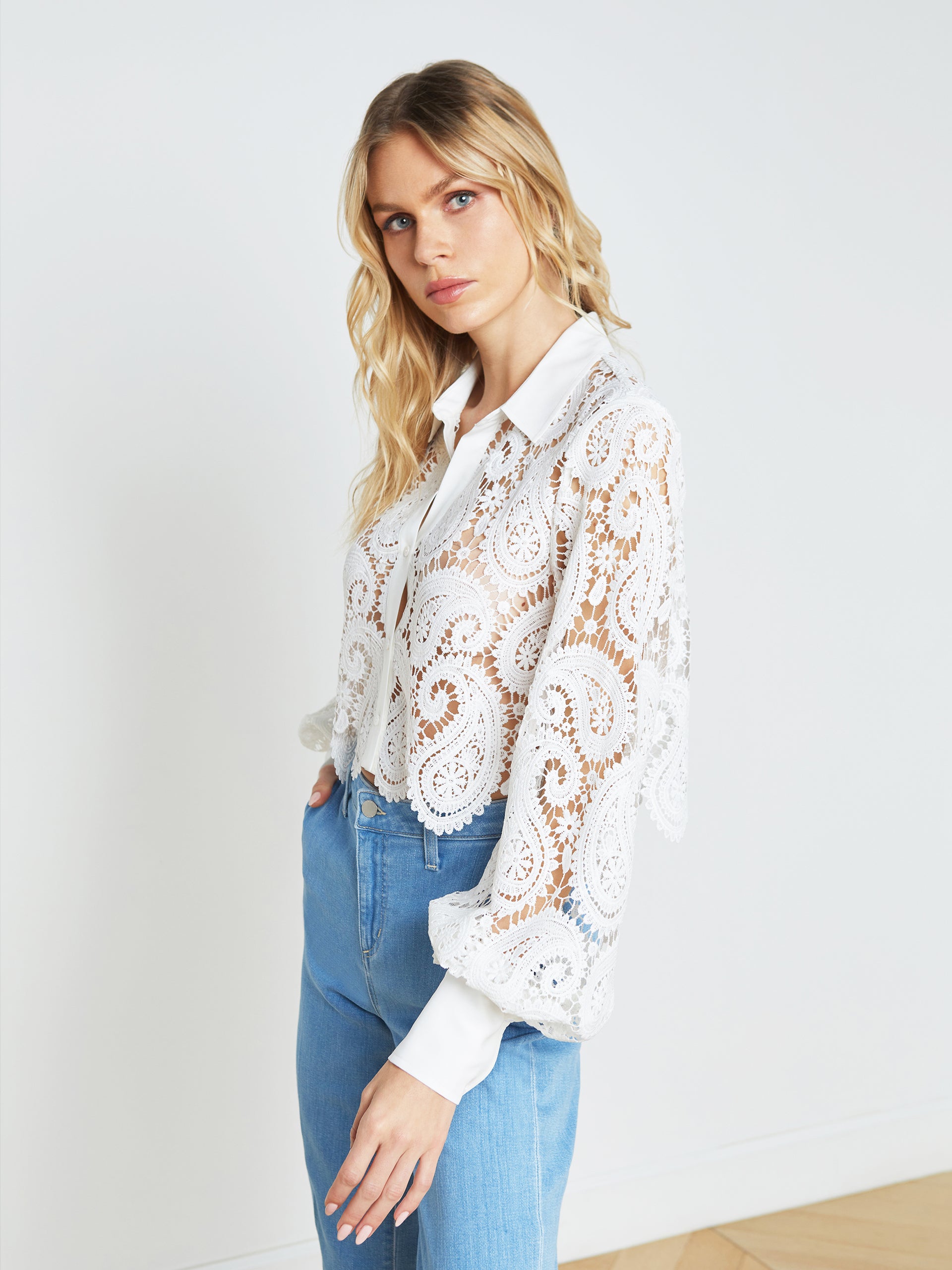 Odelia Lace Blouse blouse L'AGENCE   