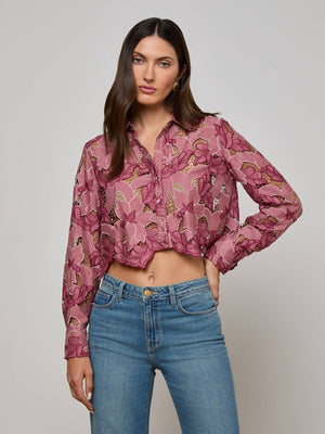 Akemi Cropped Lace Blouse