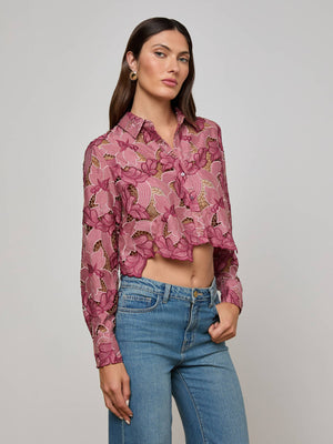 Akemi Cropped Lace Blouse
