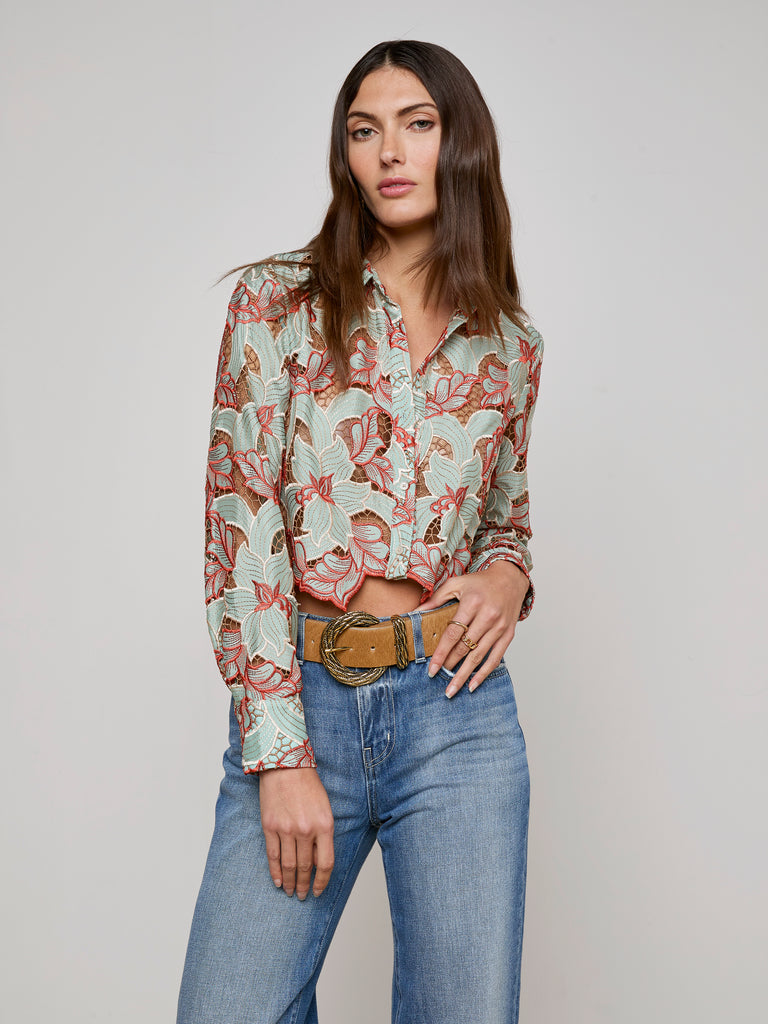Akemi Cropped Lace Top