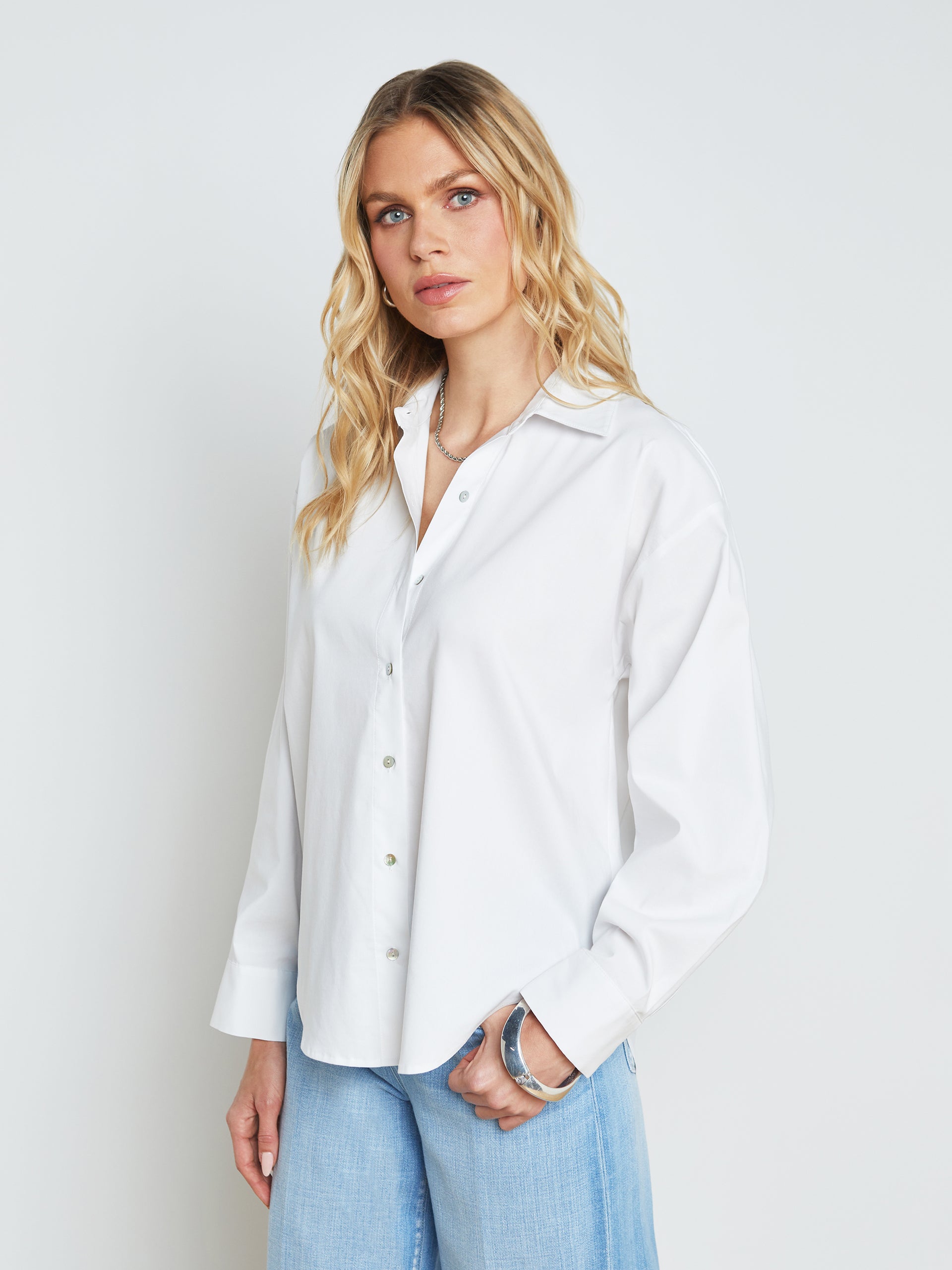 Ripley Oversized Button-Down Shirt shirt L'AGENCE Sale   