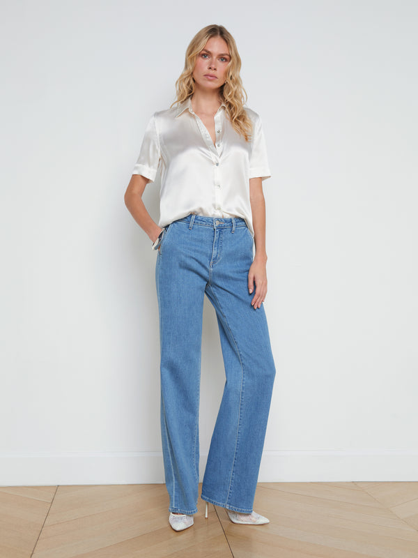 Ellah Silk Blouse blouse L'AGENCE   