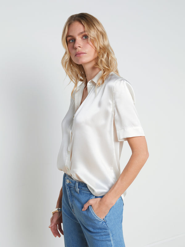 Ellah Silk Blouse blouse L'AGENCE   