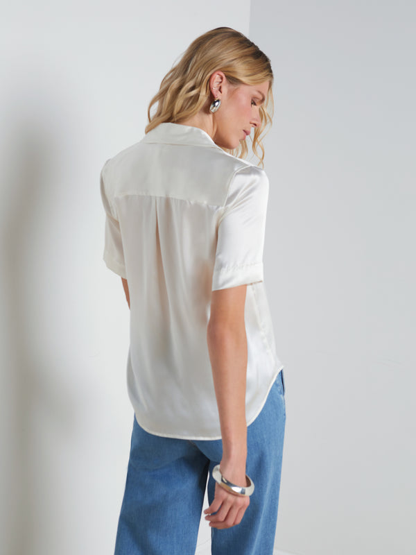 Ellah Silk Blouse blouse L'AGENCE   