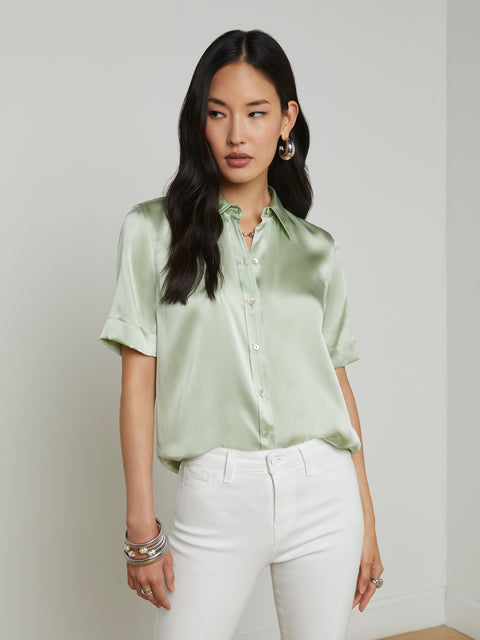 Ellah Silk Blouse blouse L'AGENCE Sale