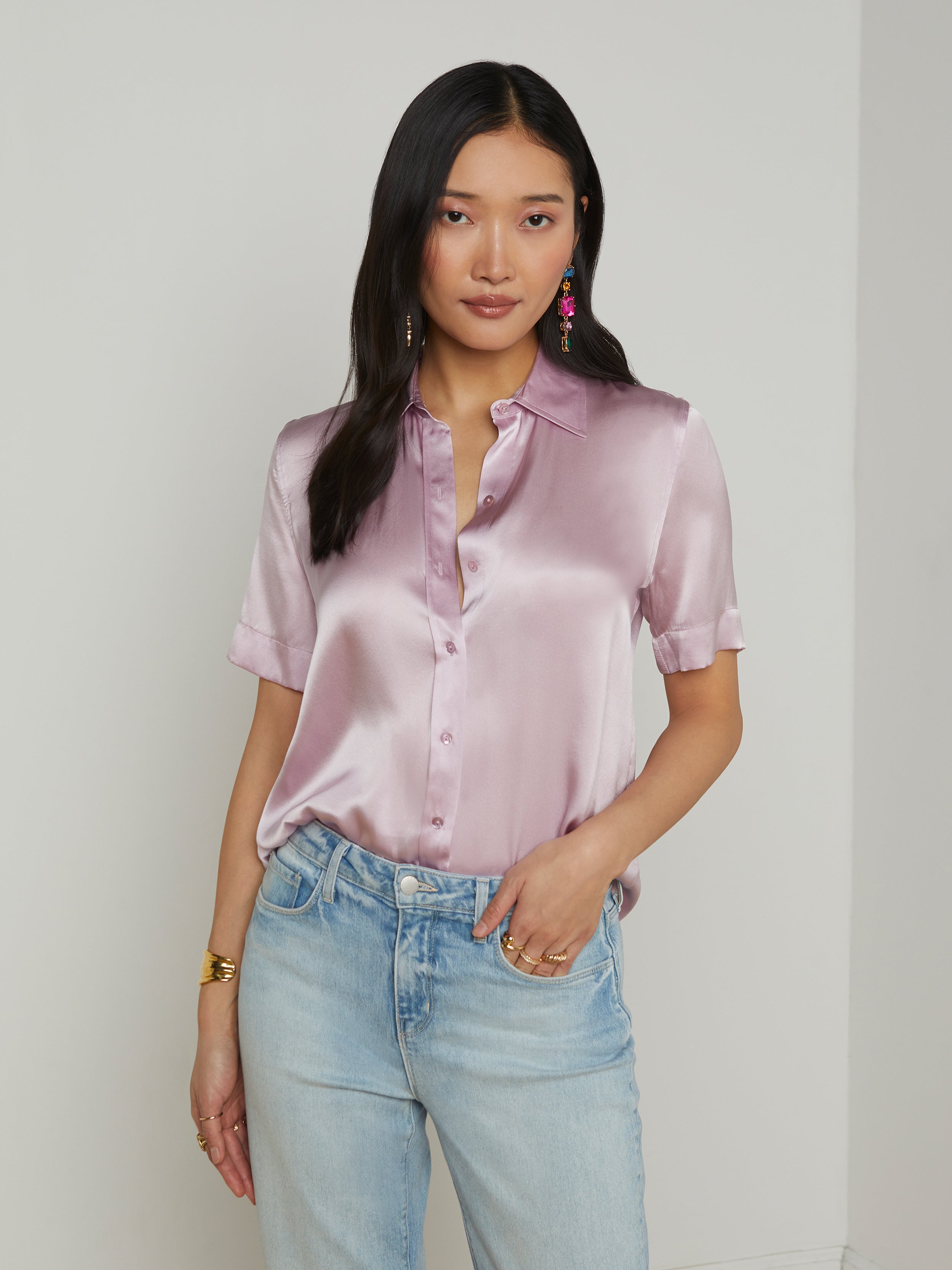 Ellah Silk Blouse blouse L'AGENCE