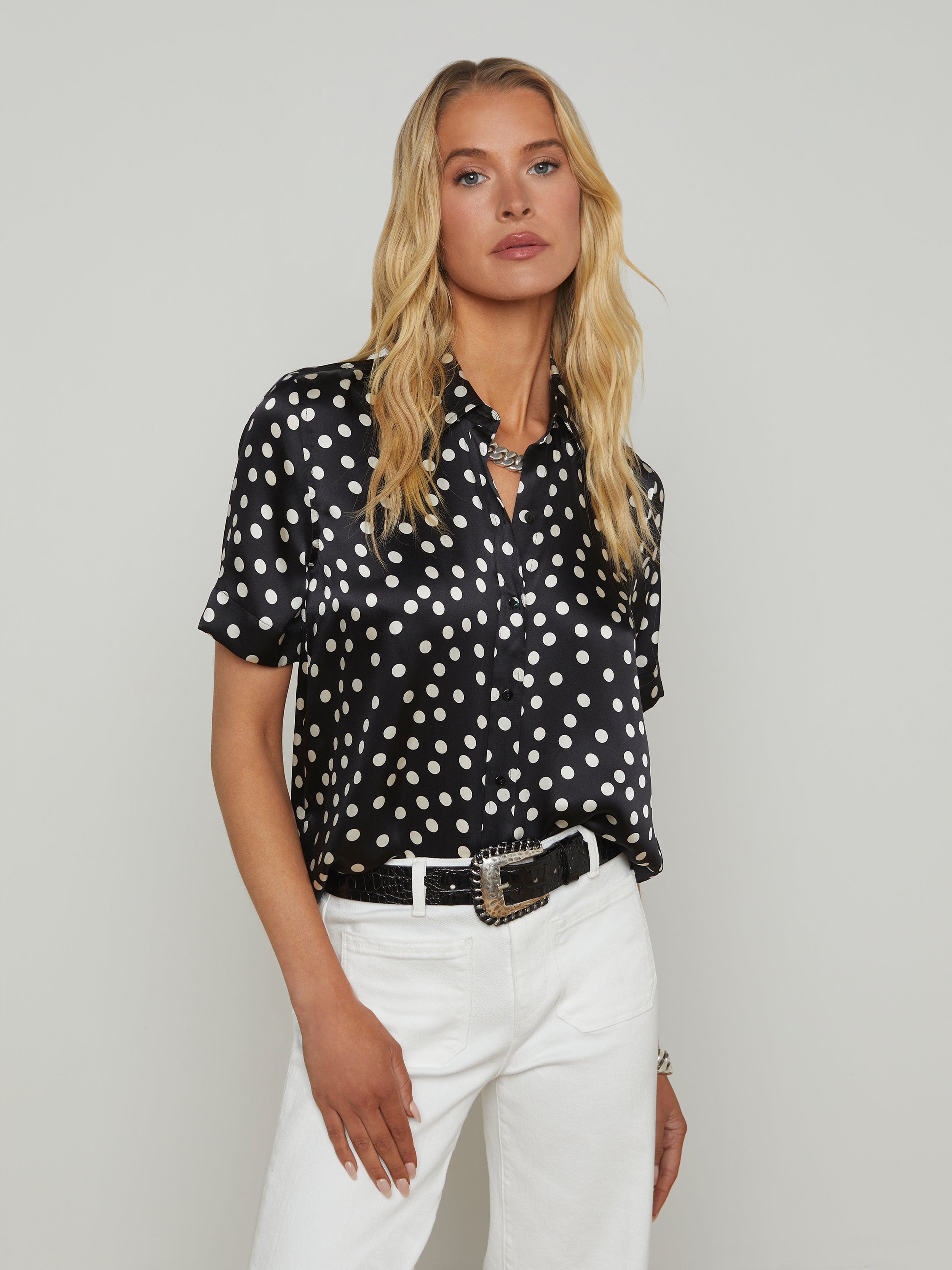 Ellah Silk Blouse blouse L'AGENCE