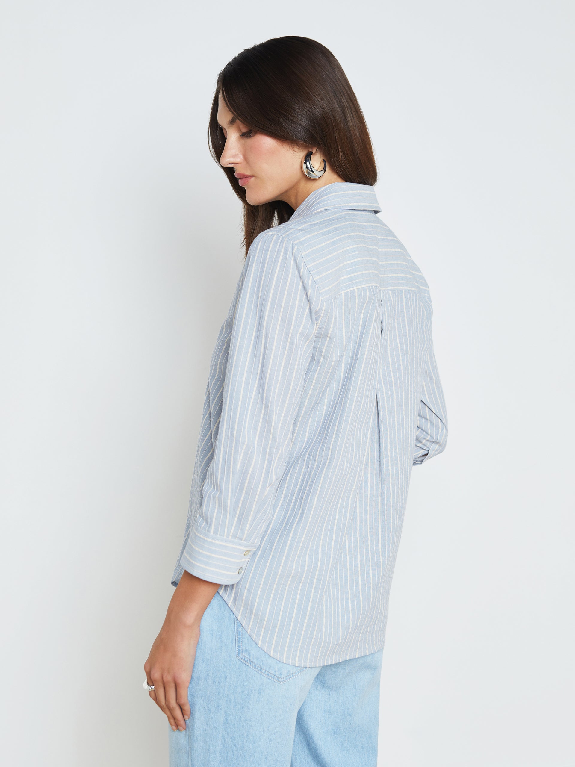 Daniella Striped Blouse blouse L'AGENCE Sale   