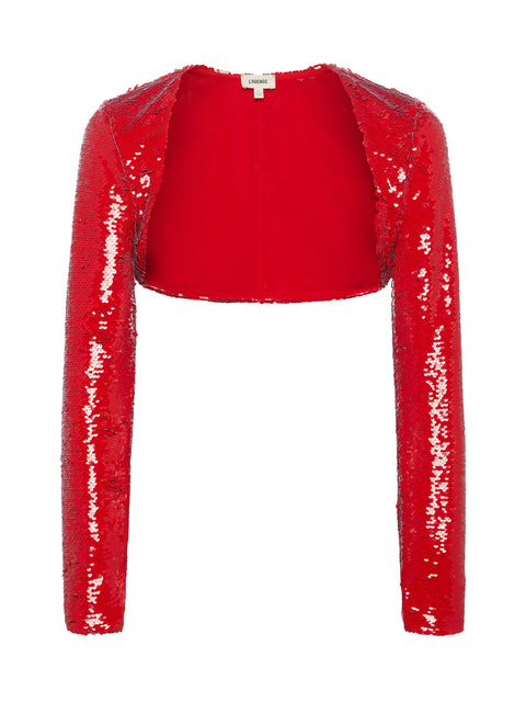 Rocco Sequin Shrug cardigan L'AGENCE Sale