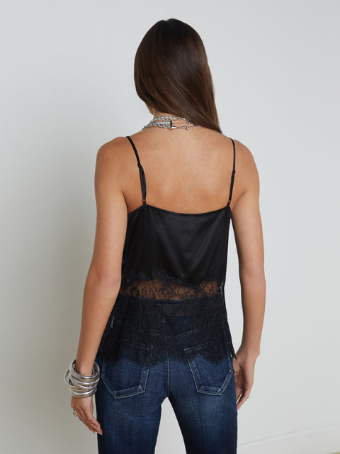 Bryna Silk Lace Camisole tank top L'AGENCE   