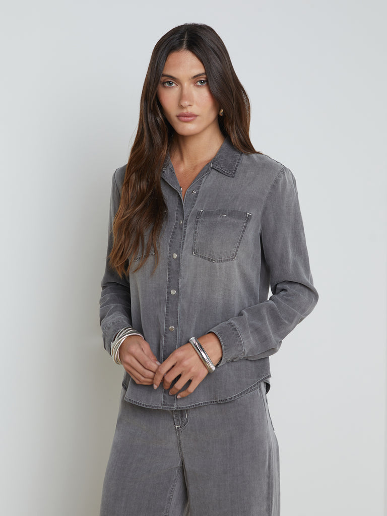 Isla Denim Shirt shirt L'AGENCE Sale   