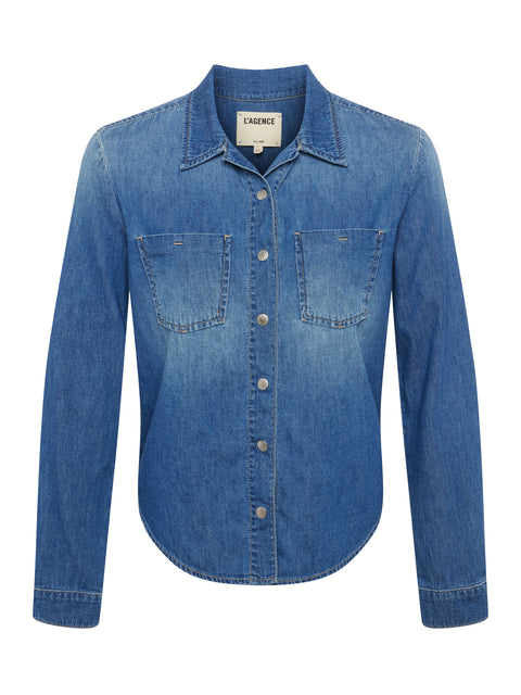 Isla Denim Shirt shirt L'AGENCE Sale   